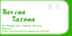 marina katona business card